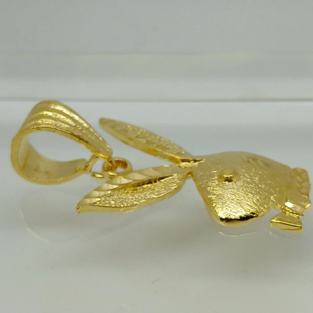 Karatbond Vintage Playboy Bunny Pendant Gold Diamond Cut Y2K NOS Made in USA